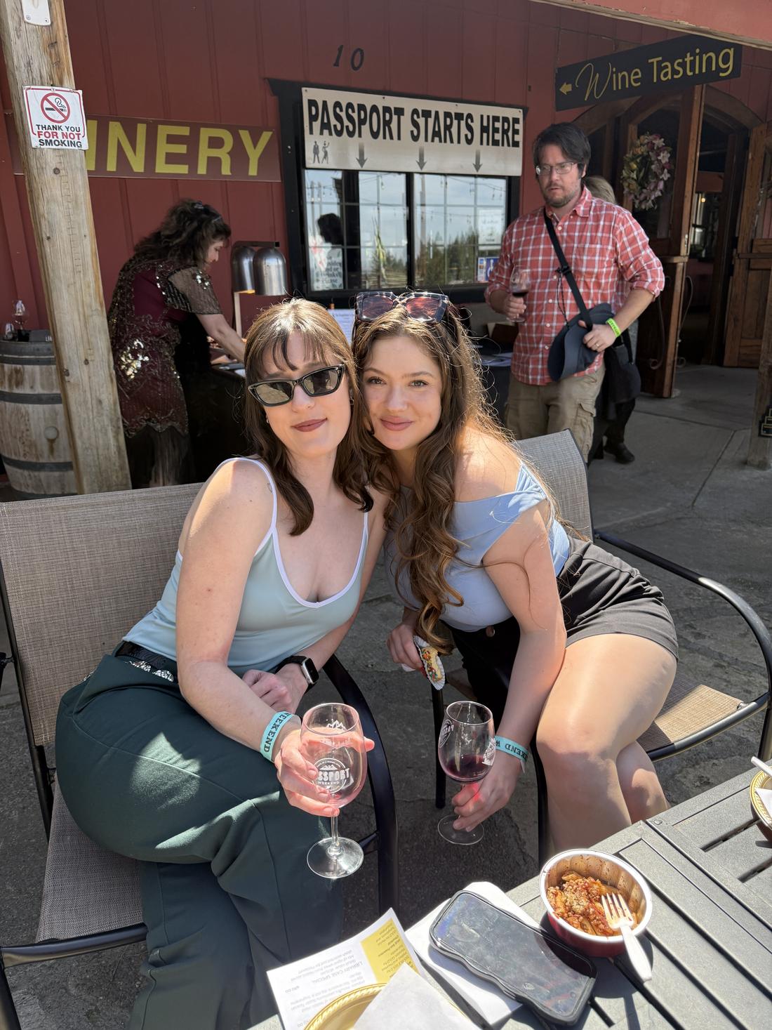 Wine Mob members at a winery event