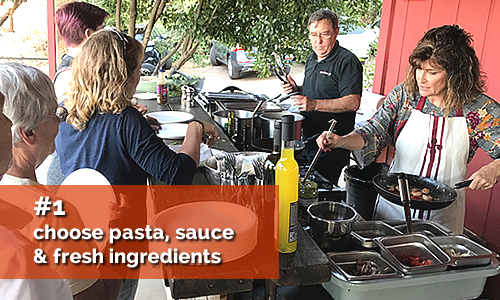1 PastaNello choose pasta, sauce and fresh ingredients