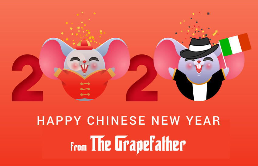 The Grapefather Nello Olivo says Happy Chinese New Year