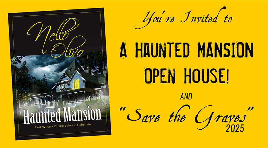 Haunted Mansion wine label and invitation.