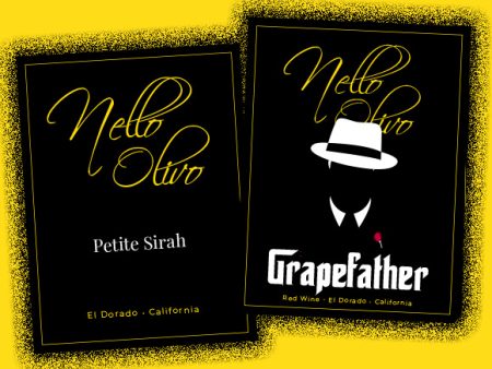 Wine labels, Petite Sirah and Grapefather